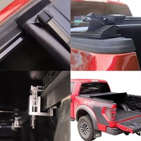 Weiche Vinyl-Faltabdeckung für Ladefläche, Wasserdicht mit Heckklappenverriegelung für GMC Sierra 5,8 Fuß Ladefläche, Ohne Bohren Montierbar