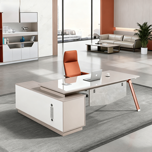 Ánh Sáng Sang Trọng Hiện Đại Bền Văn Phòng Điều Hành Bàn Với 3-Ngăn Kéo Lưu Trữ Bằng Gỗ Bàn Máy Tính Cho Văn Phòng Xây Dựng Tầng Núi - Product Image 4