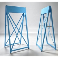 Soporte de Exhibición Plegable Metálico Resistente a la Intemperie para Carteles Publicitarios, Soporte Estable en X de Doble Cara para Escaparates y Aceras