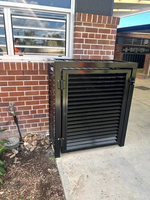 Cache d'unité extérieure de climatiseur à persiennes métalliques pour patio et jardin, kit d'enceinte de protection d'intimité pour condenseur de climatisation