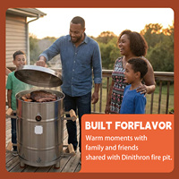Barbecue de camping DA Dinithron - Foyer à bois portable en métal moderne et durable avec ventilation naturelle et montage facile