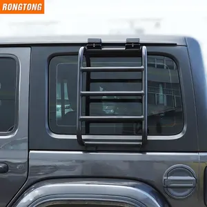 Nouveaux accessoires automobiles en alliage d'aluminium échelle de montée de fenêtre arrière pour Jeep Wrangler JL 2018 +