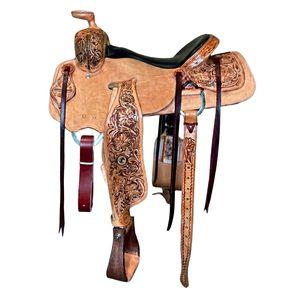 Selles de cheval anglaises en cuir véritable léger de haute qualité, pour ranch, trail et roping. - Product Image 1