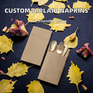 Airlaid <b>Napkins</b> Custom Logo Dinner Tissue <b>Paper</b> Hot Sale Upack 2 Ply Bag Style Disposable Restaurant <b>Napkins</b> - Product Image 2