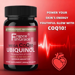 Ubiquinol Mega CoQ10, complément alimentaire naturel soluble dans les graisses, forme supérieure de coenzyme Q10, antioxydant pour la santé cardiaque, 60 capsules - Product Image 1