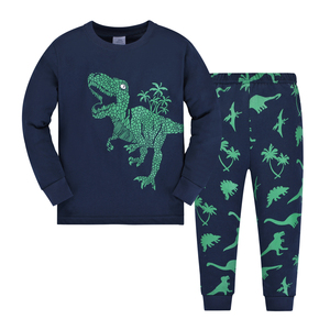 Conjunto de pijamas de algodón para niños, ropa infantil de dibujos animados, azul, precio de fábrica - Product Image 1