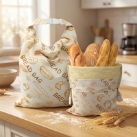 Sacs à pain réutilisables (lot de 2) en tissu de coton pour la pâte à sourde maison – Fournitures de boulangerie et essentiels de cuisine