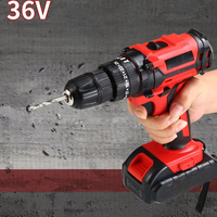 Taladro Inalámbrico Recargable de 2 Velocidades y 1150 rpm, Taladro de Impacto Inalámbrico Portátil, Juego de Destornilladores de Litio Multifunción