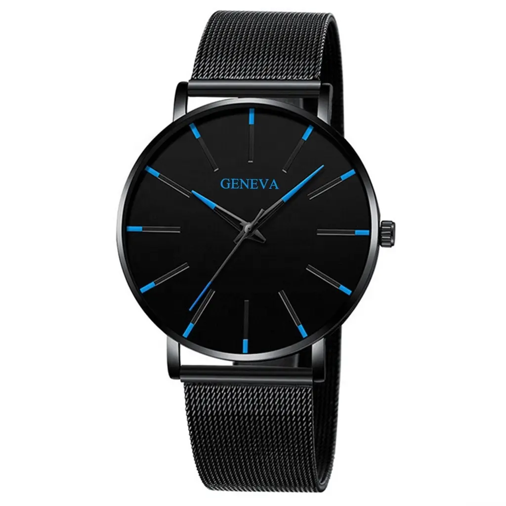 Wholesale Hot Selling Luxury Men Wristwatch Fashion Casual Wrist Watch Simple Men Geneva Quartz Watch