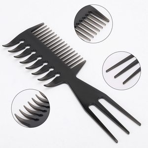 Lot d'accessoires de barbier en gros : Peigne <span class=keywords><strong>afro</strong></span>, brosses double face, peigne à queue pour coiffure texturée et peigne pour cheveux mouillés ou coiffés à l'huile - Product Image 2