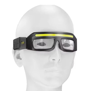 Linterna Frontal Recargable con Doble Fuente de Luz, Lámpara LED con <b>Sensor</b> para Gafas, para Acampar al Aire Libre, Ligera - Product Image 1