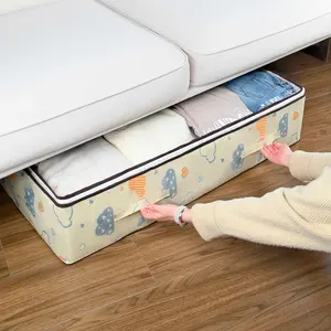תיק אחסון מתחת למיטה עבור תיק שמיכה מתקפל נייד ארון בגדים תיבת אחסון ארגונית עמיד בפני אבק קיבולת גדולה