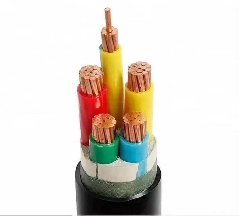 Pvc insulation sheath cable YJV-0.6/1kV 5*2.5 multi core cable cables and wires electrical equipment