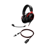 Audífonos para Juegos Hyper X Cloud 3 III Over-Ear, Controlador Dinámico, Sonido Envolvente HiFi 7.1, Cancelación Activa de Ruido, Resistentes al Agua IPX-3