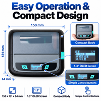 Printer Thermal Portabel XP-P441B 4 Inci 203DPI Bluetooth USB Baterai 2500mAh untuk Pesanan dan Tiket Mobile