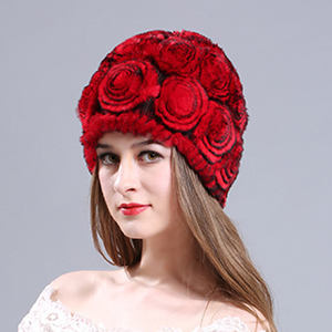 Gorro de Invierno para Mujer, Cálido, de Piel de Conejo, Ajustable, Diseño sin Borde, Moderno y Elegante, Disponible para Venta al Por Mayor - Product Image 5