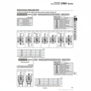 Équipement électrique d'actionneur rotatif CRB1LY63-180S pneumatique SMC - Product Image 1