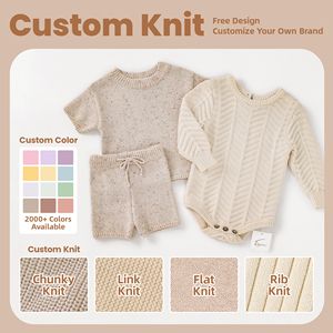 Pull en tricot personnalisé avec logo pour bébé garçon, cardigan en tricot pour nouveau-né, <span class=keywords><strong>manteau</strong></span> en tricot pour bébé, vêtements en tricot de couleur unie pour enfants - Product Image 3