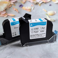 Imprimante jet d'encre 42 ml à base de solvant pour cartouche avec temps de séchage de 3 à 5 secondes pour machine de codage par lots TIJ portable (multicolore)
