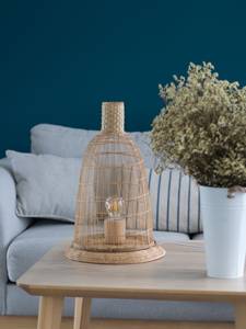 Handmade Woven Bamboo Table Lamp Rustic <b>Tall</b> Woven Basket Rattan Base Natural Lighting Home Decor Supplier - Product Image 3