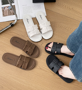 <span class=keywords><strong>Ciabatte</strong></span> infradito da donna stile coreano con punta quadrata e cinturini intrecciati, leggere e antiscivolo, perfette per la spiaggia estiva - Product Image 2