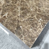 Tables basses modernes de luxe en pierre naturelle, socles en marbre brun Emperador foncé, meubles de salon, ensemble de tables centrales