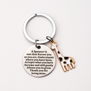 Cảm hứng đồ trang sức thép không gỉ móc chìa khóa tình bạn Quà Tặng kim loại vòng chìa khóa motivational thư quyến rũ cho bạn bè tốt nhất Quà Tặng - Product Image 3