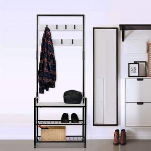 Mueble de Entrada Moderno YQ, Listo <span class=keywords><strong>para</strong></span> Enviar, con Estante <span class=keywords><strong>para</strong></span> Zapatos de 2 Niveles, Ganchos Extraíbles, Marco de Metal, Mesa de Entrada, <span class=keywords><strong>Perchero</strong></span> - Product Image 5