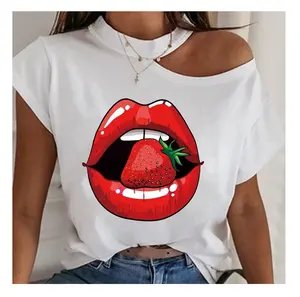 Bán Hot Breathable Tùy Chỉnh Cotton Phụ Nữ Đồ Họa Tees T-shirt Với In Ấn
