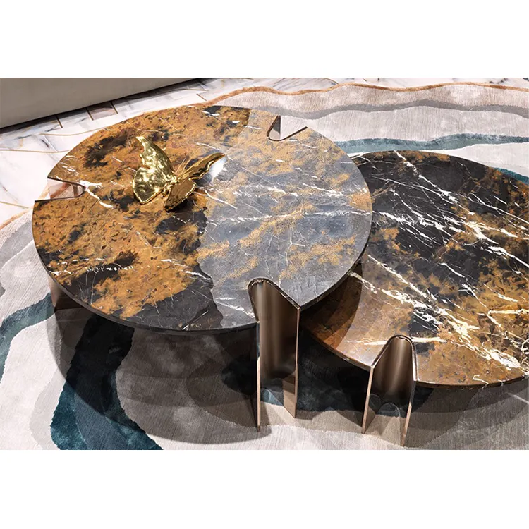 natural stone italy modern large round luxury prefab house office furniture marble coffee table