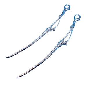 Pendentif épée thématique en alliage de zinc nickel brillant, breloque cadeau, accessoire de bijouterie - Product Image 5