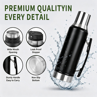 Termo de Acero Inoxidable 304 de Doble Capa y Vacío de 1300 ml, Termo Resistente para el Hogar, Cafetera, Camping, con Logotipo Personalizable