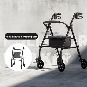 Déambulateur pliable multifonctionnel à quatre roues avec chariot de courses pour personnes âgées, aide à la mobilité - Product Image 2