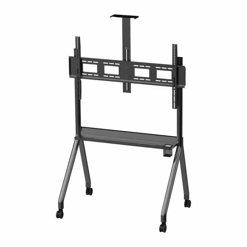 Rolling Mobile TV Cart 75 Inch For Classroom Exhibition Hall