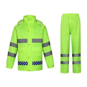 Traje Impermeable de Alta Visibilidad para Motocicleta, Chaqueta y Pantalones para Hombre, Oxford Reflectante, para Senderismo, Trabajo y Motociclismo - Product Image 2