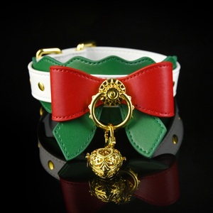 Collar de Cuero con Lazo Navideño FUNSM, Collar Sexy para Cosplay BDSM, Juego de Collares y Correa para Mujer, Accesorios de Bondage Fetiche - Product Image 2
