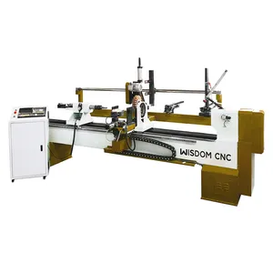 Automatic feeding cnc wood copy lathe machine turning and polishing