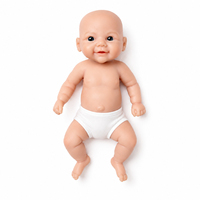 Nouvelle arrivée : poupée reborn en silicone de 8 pouces avec pull en tricot bleu, robe offerte, jouet compagnon pour enfants