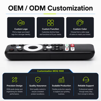 Nouvelle télécommande vocale AIR MOUSE pour boîte TV ONN Mecool, compatible avec 22 boutons, couleur noire, pour Google/Android TV Box