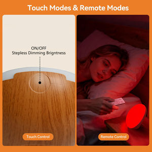 Veilleuse portable pour enfants à 3 couleurs changeantes, 625~630 nm, rouge, ambre, spectre complet, alimentée par batterie, moderne, pour la chambre à coucher, aide au sommeil - Product Image 6