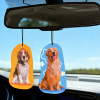 Accessoires de voiture en papier personnalisés Rafraîchisseur d'air de voiture Différentes formes Parfums Rafraîchir le papier Parfum de voiture Rafraîchisseur d'air Chien