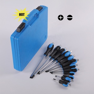 VIKTEC-Juego de destornilladores magnéticos, 6 Phillips y 6 <span class=keywords><strong>puntas</strong></span> de cabeza plana, <span class=keywords><strong>destornillador</strong></span> <span class=keywords><strong>con</strong></span> cuchillas de acero (VT07045) - Product Image 1