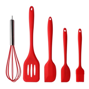 Home and <b>Kitchen</b> <b>Accessories</b> 5Pcs Heat Resistant Food Silicone <b>Kitchen</b> Utensils Cooking Spatula Set - Product Image 2