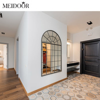 Ventanas Grandes de Vidrio Aislante para el Hogar, Diseño de Ventana Arqueada para Iglesia, Ventanas Francesas de Aluminio con Triple Panel Arqueado