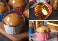 Cupcake jetable en aluminium, doublure de muffin, tasse de cuisson de gâteau en papier aluminium, pointe de Cupcake, support de ramequin, petits gobelets à Pudding