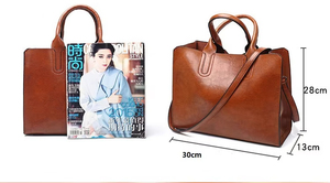 Bolso de Mano Personalizado para Mujer, Estilo Retro, Bolsos de Hombro de Cuero Encerado de Lujo - Product Image 2