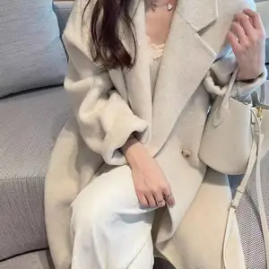 Grosir mantel wol asli wanita, Luaran desain Korea mantel wol asli kelas atas untuk wanita