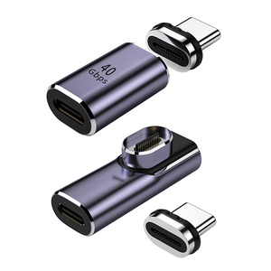 Adaptador magnético USB C de alta calidad 40Gbps Tipo-C PD 100W Adaptador de carga rápida Conector Tipo C Convertidor macho a hembra 8K - Product Image 2