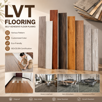 Losetas de Vinilo para Piso LVT Autoadhesivas con Textura de Piedra, Superficie Mate Resistente a los Arañazos, para Renovación del Hogar, Embalaje Personalizado del Productor