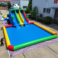 Toboggan aquatique gonflable de style commercial, en PVC, capacité 100-500 kg, équipement de divertissement extérieur pour parcs et piscines